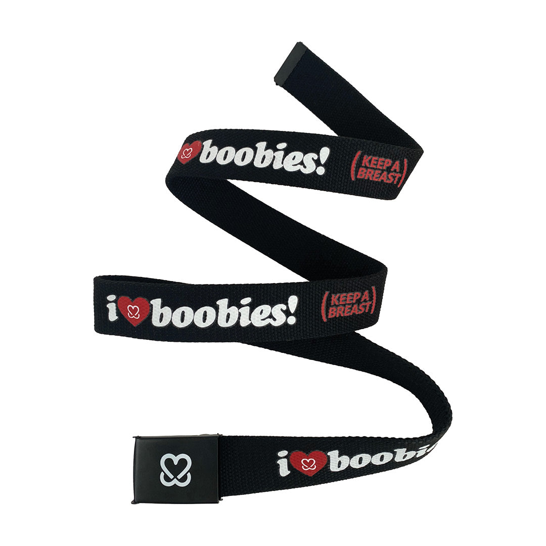 i love boobies! Web Belt-Volcano