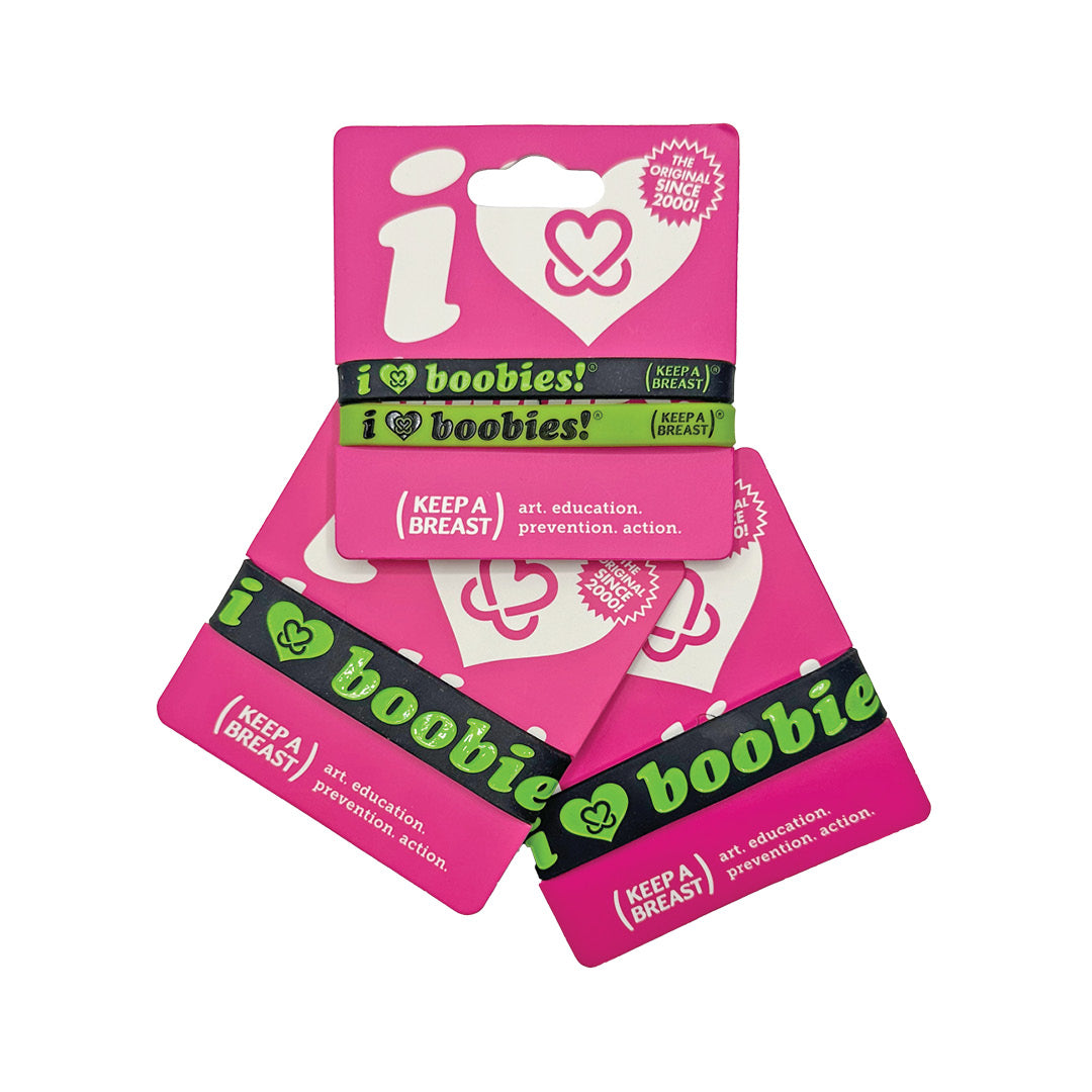 i love boobies! Green Bracelet Bundle