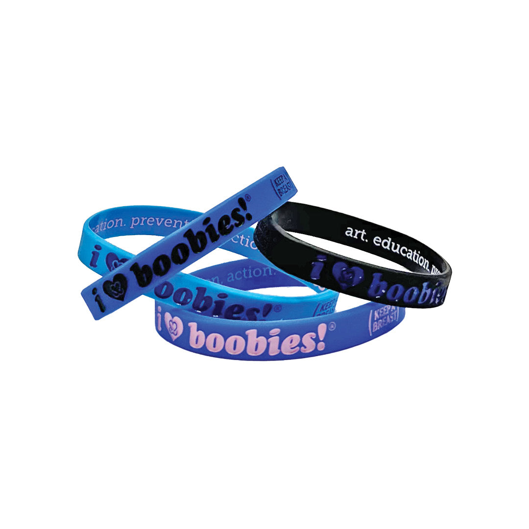 i love boobies! Blue Mini Bracelet Bundle