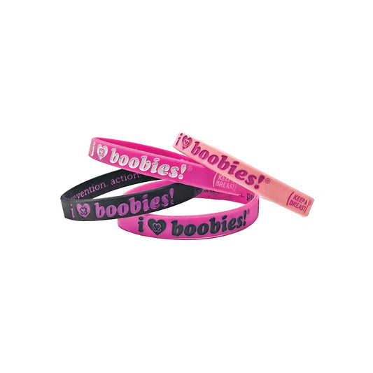 i love boobies! Pink Mini Bracelet Bundle
