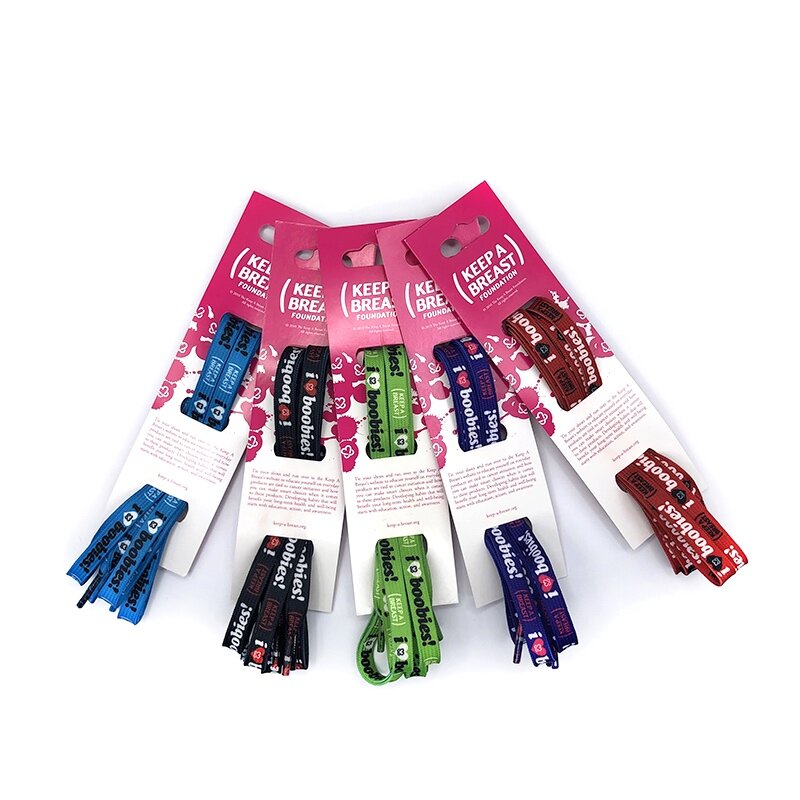 i love boobies! Green Shoelace Set