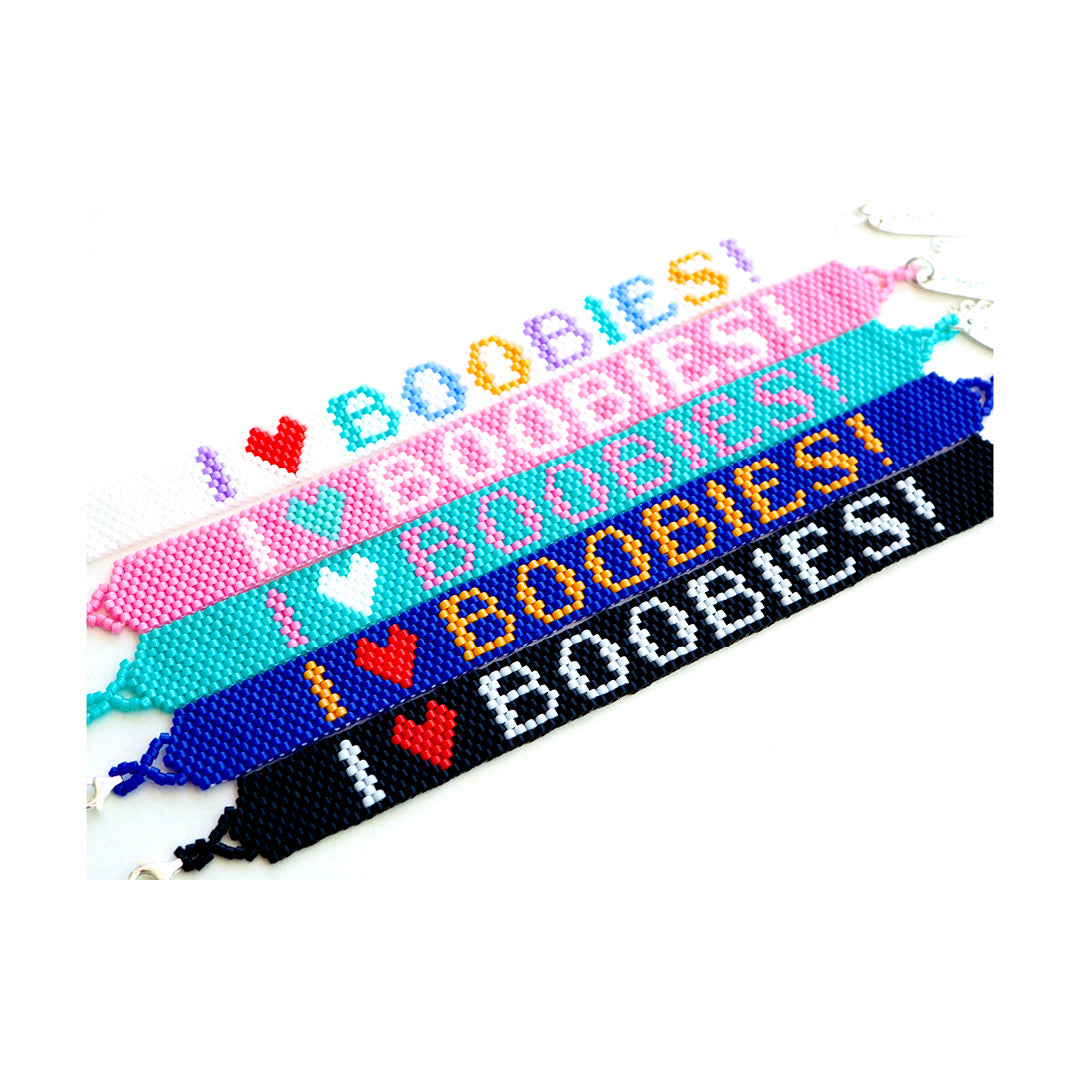 Bunny Shapiro X Keep A Breast i love boobies! Stitch Bracelet