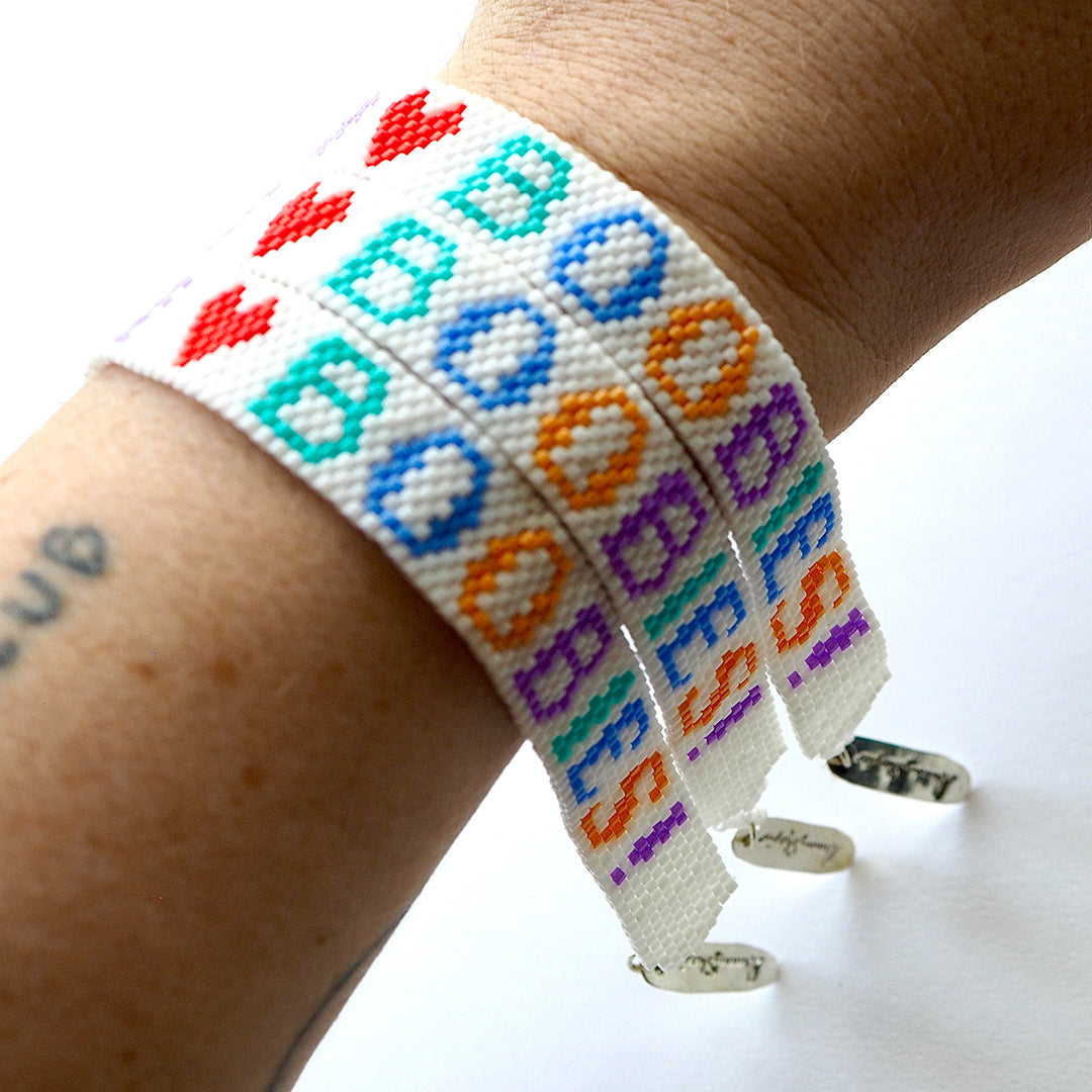 Bunny Shapiro X Keep A Breast i love boobies! Stitch Bracelet