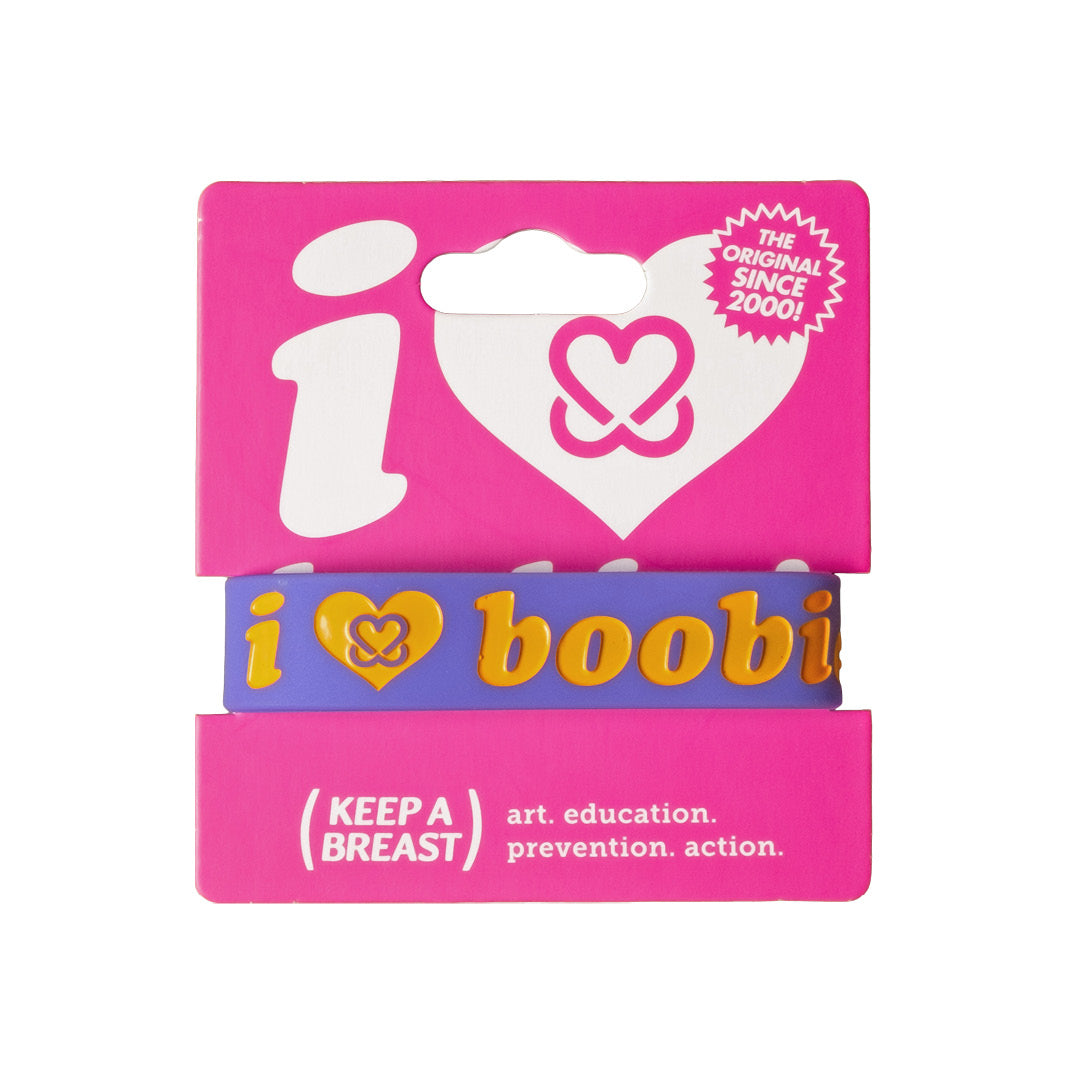 i love boobies! Neon Grape Classic Bracelet