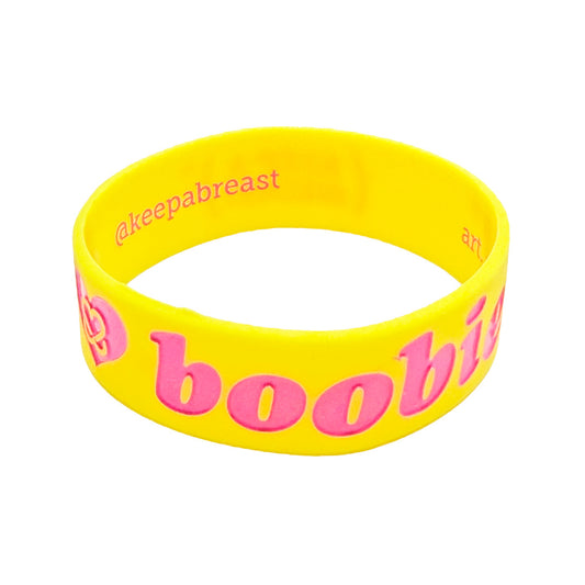 i love boobies! Neon Lemonade Classic Bracelet
