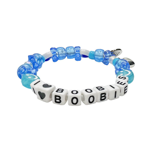 i love boobies! Blue Kandi Bracelet