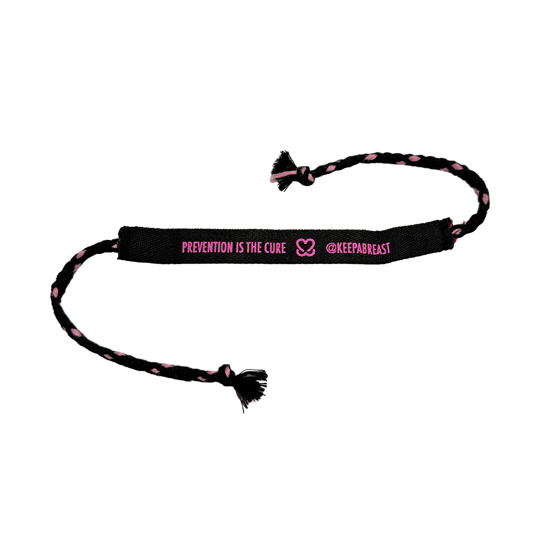 i love boobies! Woven Bracelet - Black Berry