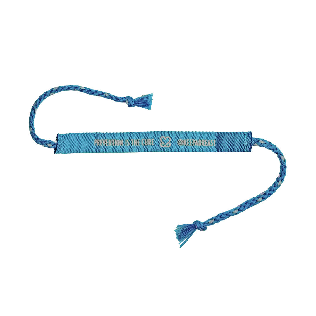 i love boobies! Woven Bracelet - Stormy Sky
