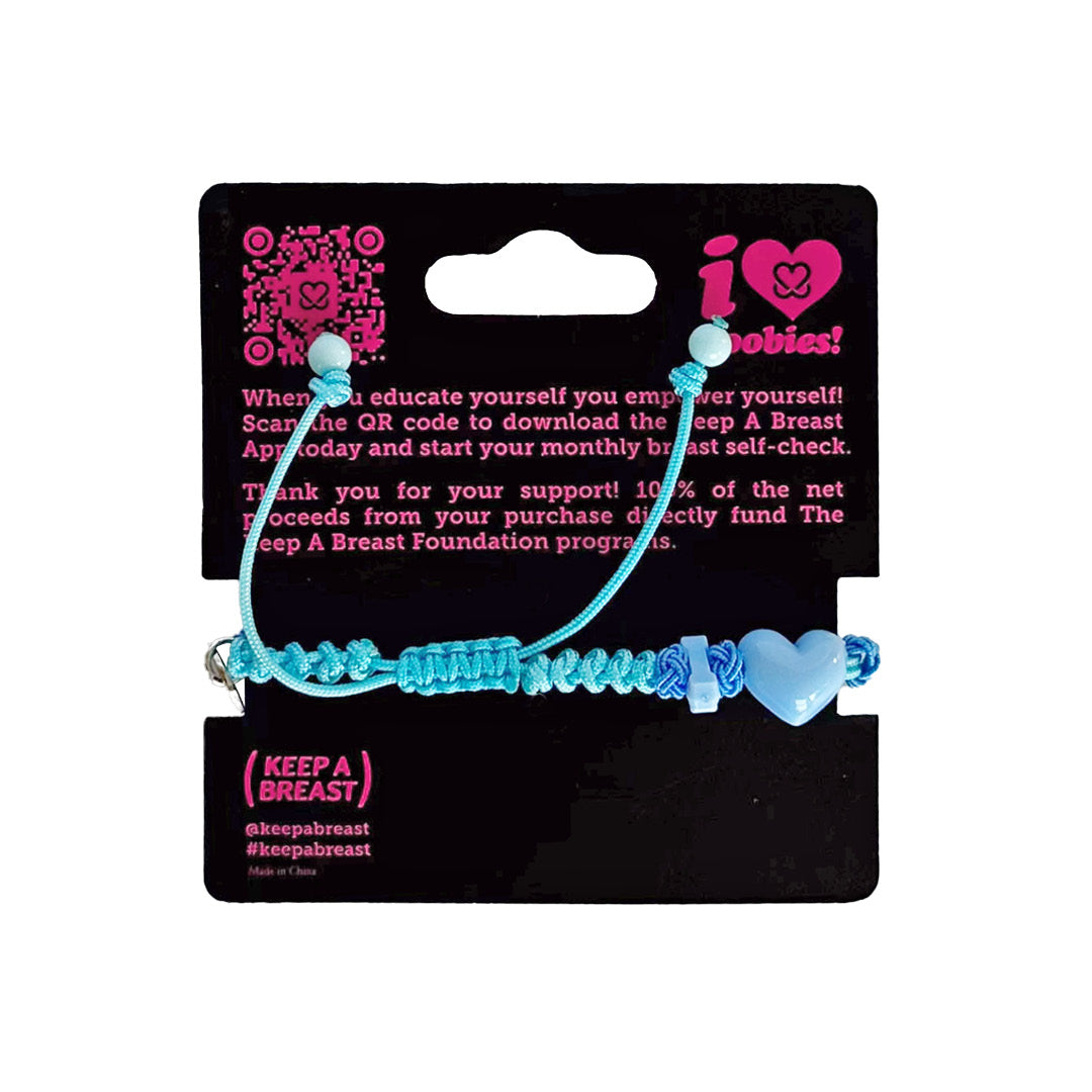 i love boobies! Blue Pull-Tie Bracelet
