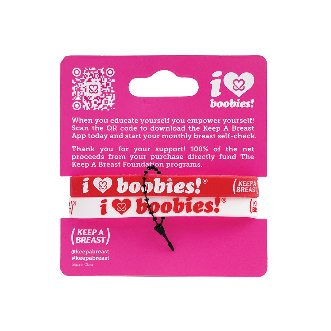 i love boobies! Mini Bracelet Pack - Candy Cane