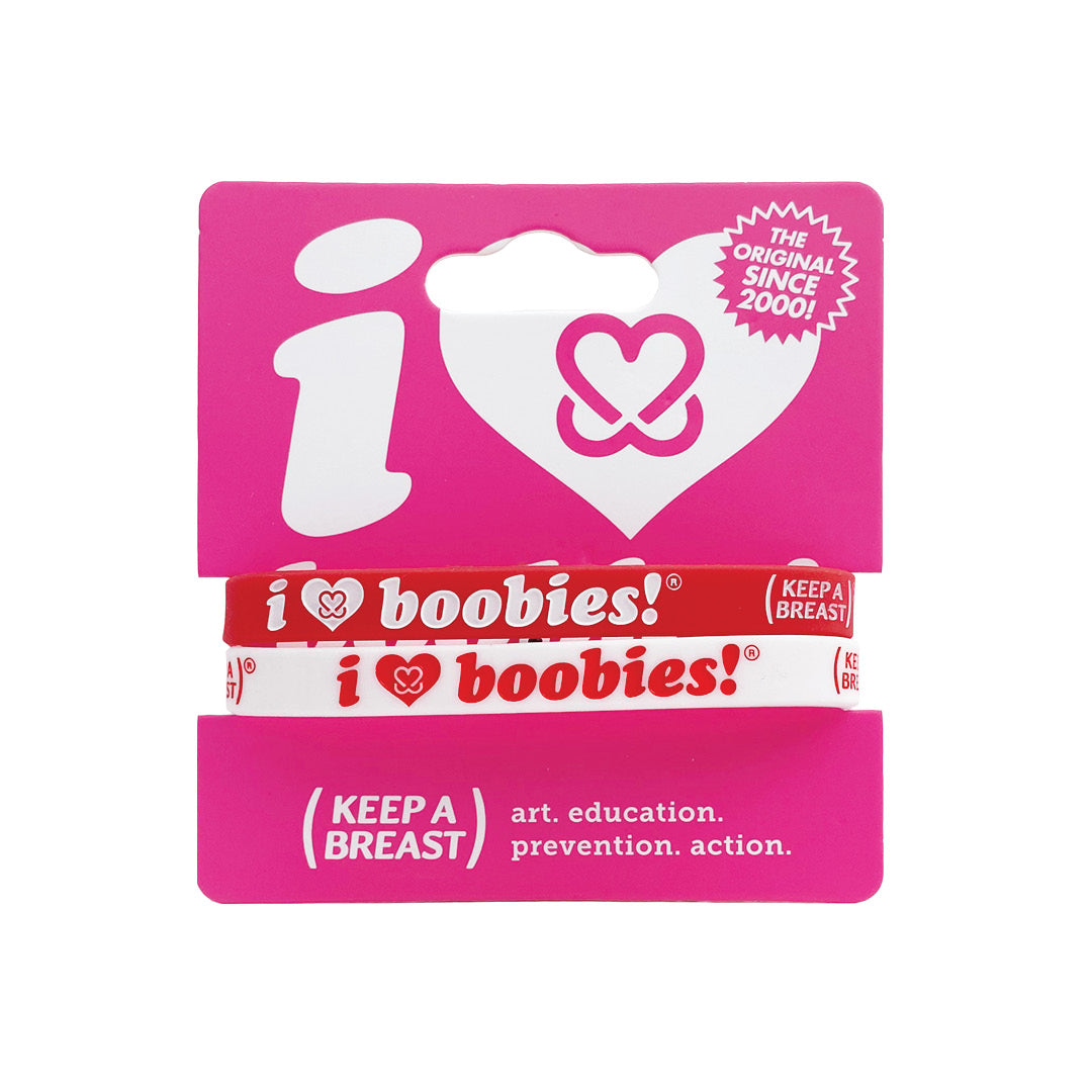 i love boobies! Mini Bracelet Pack - Candy Cane