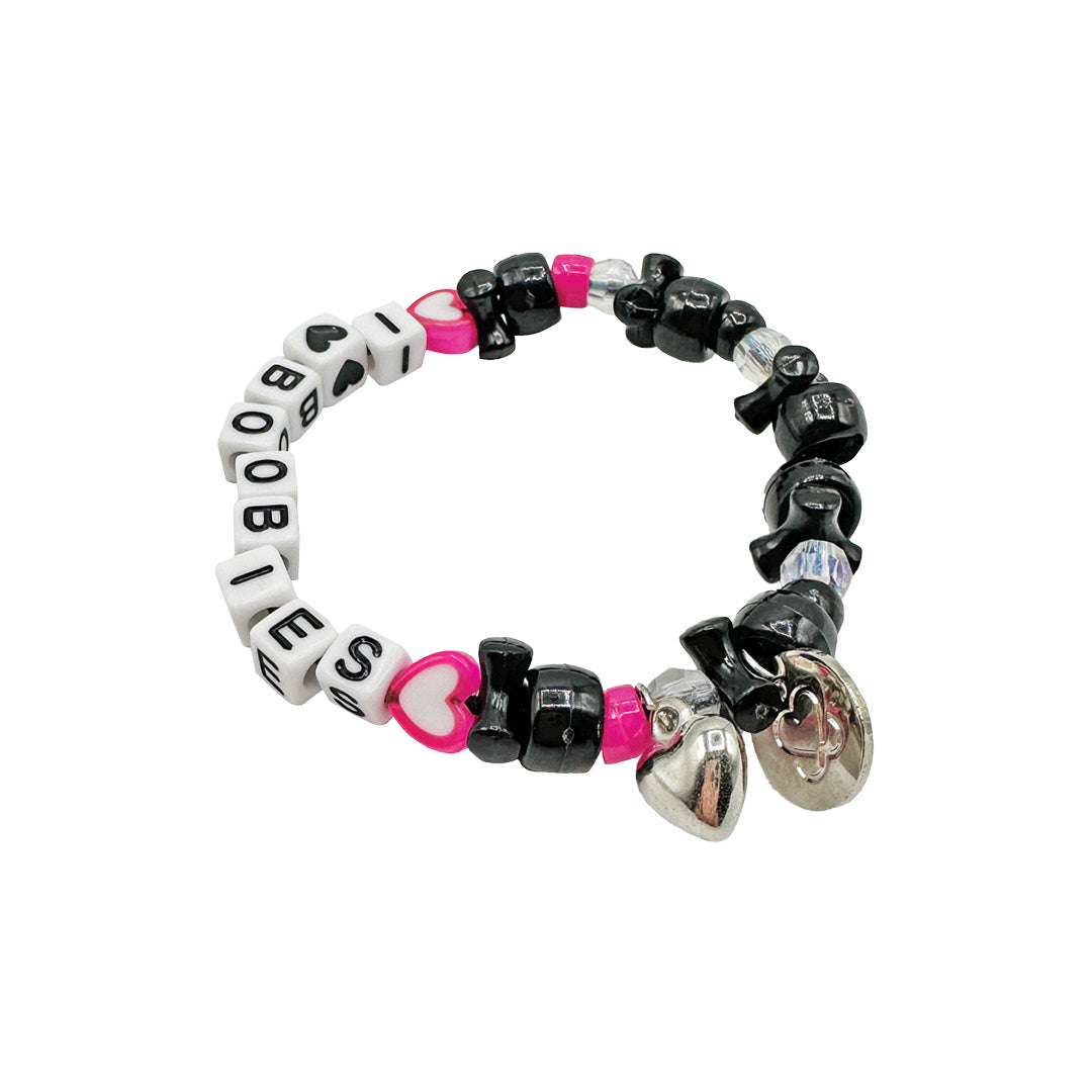 Kandi i love boobies! Bracelet Black