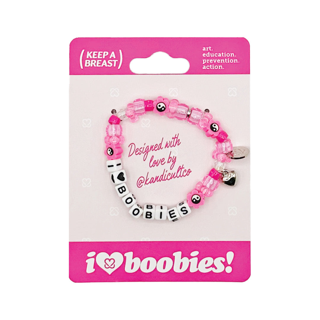 i love boobies! Pink Kandi Bracelet