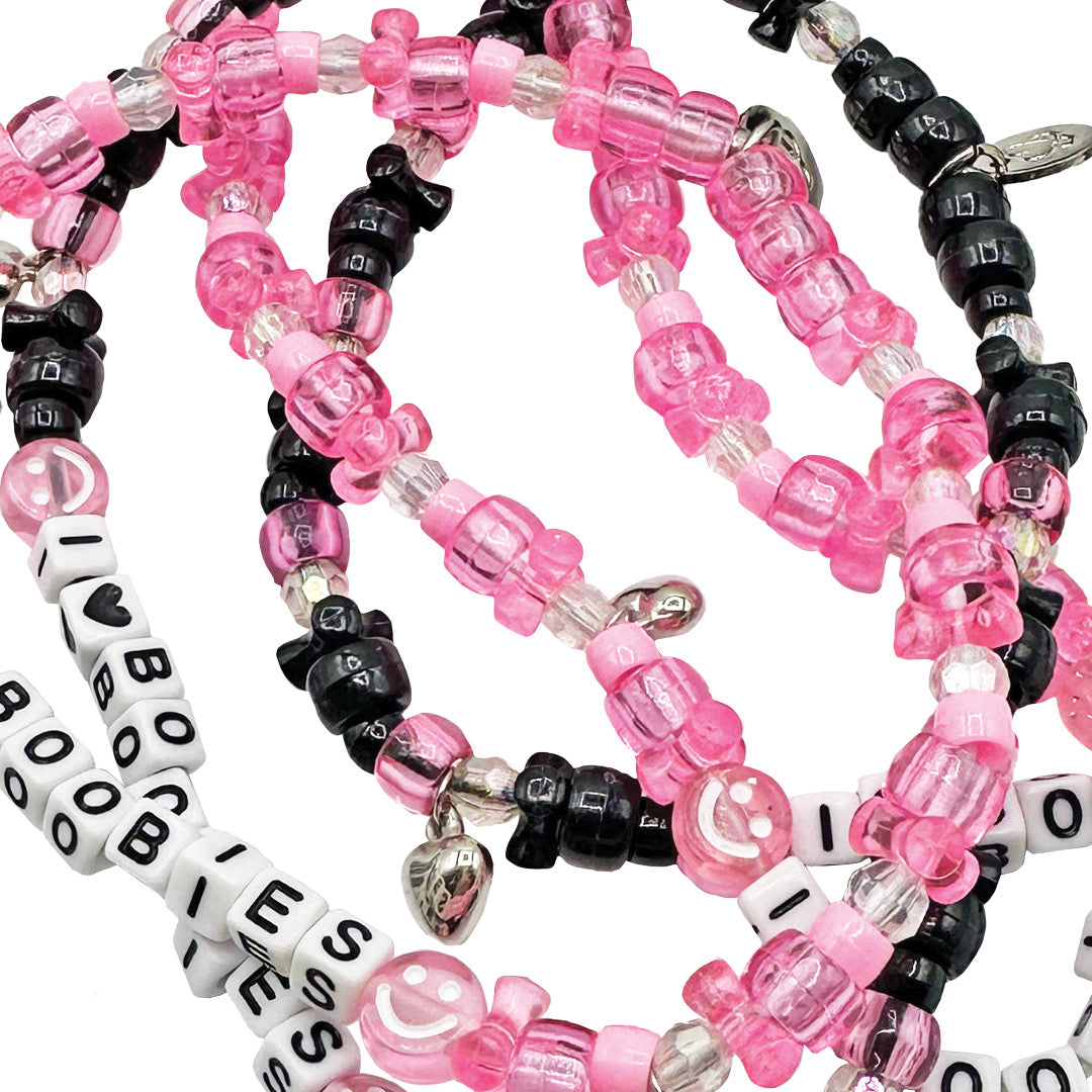 Kandi i love boobies! Choker Necklace Black