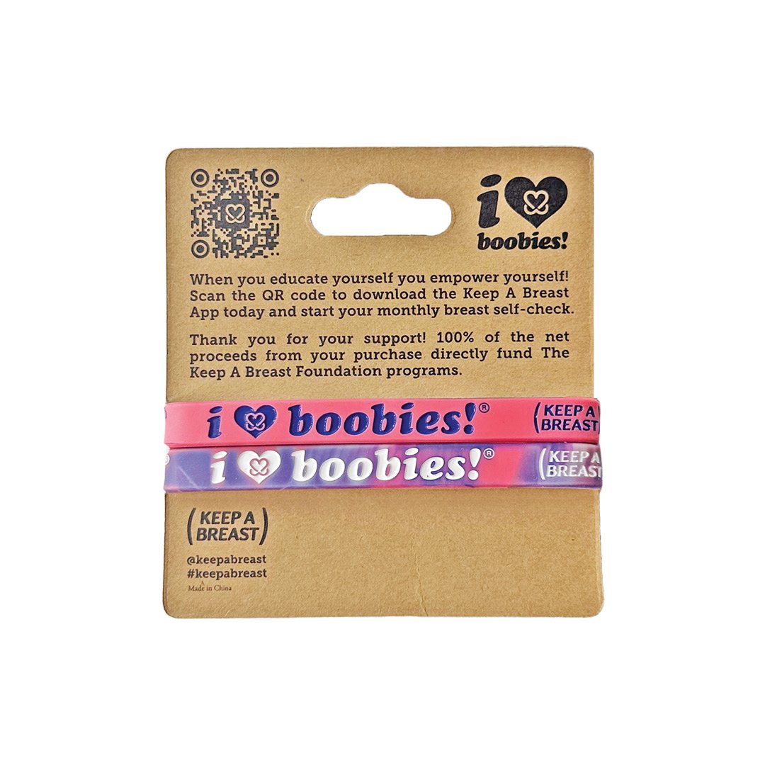 i love boobies! Mini Tie-Dye Pink Bracelet Pack