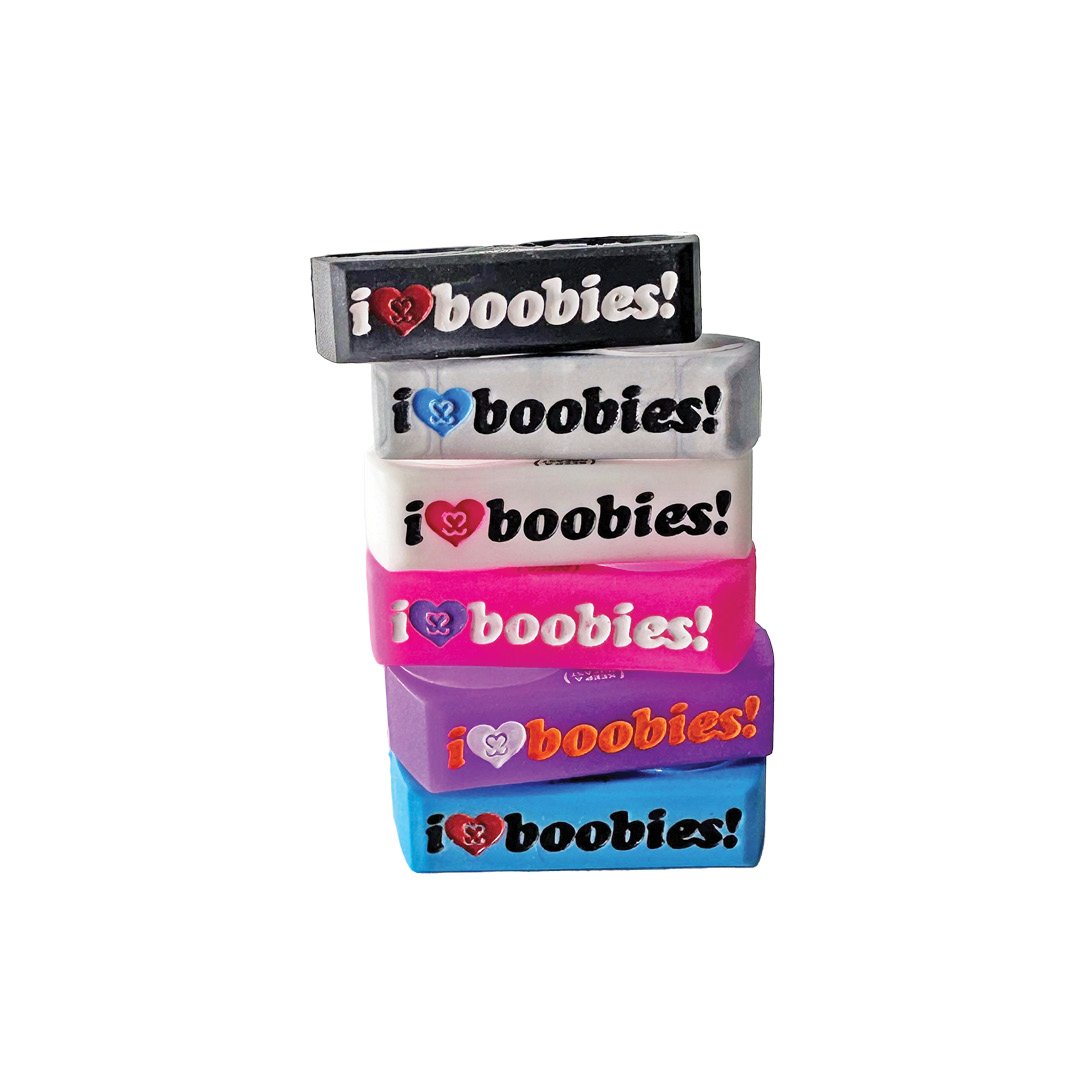 i love boobies! Two Finger Ring Black