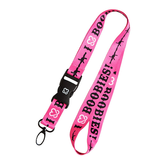 i love boobies! Lanyard - Barbed Cowgirl
