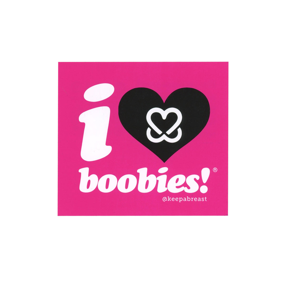 i ♥ boobies! Square Sticker: Berry Snow 💖