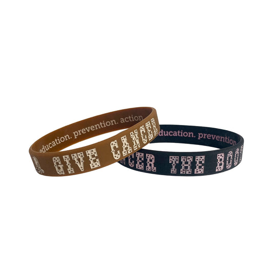 Give Cancer The Boot Bracelet Pack - Saddle