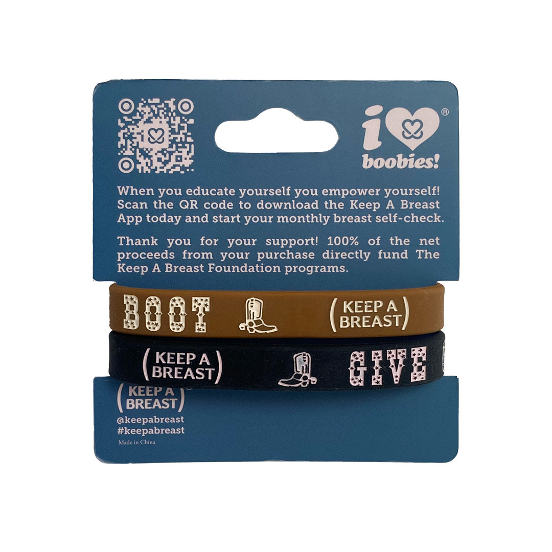 Give Cancer The Boot Bracelet Pack - Saddle