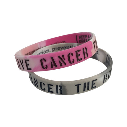 Give Cancer The Boot Bracelet Pack - Steel Rose
