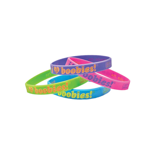 i love boobies! Neon Mini Bracelet Bundle