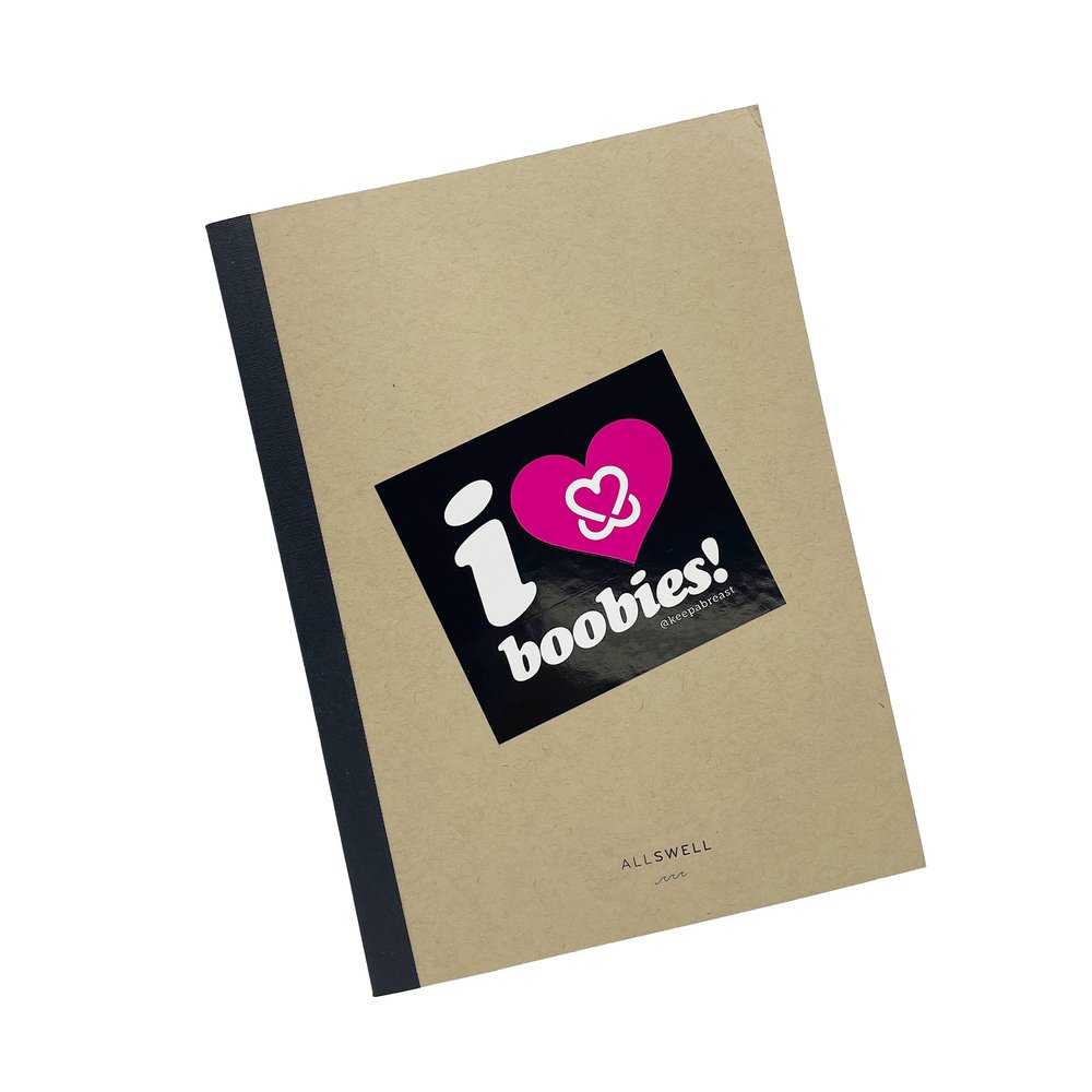 i love boobies! 3.25” x 3.25” Square Sticker Get Graphic - Black 3-Pack