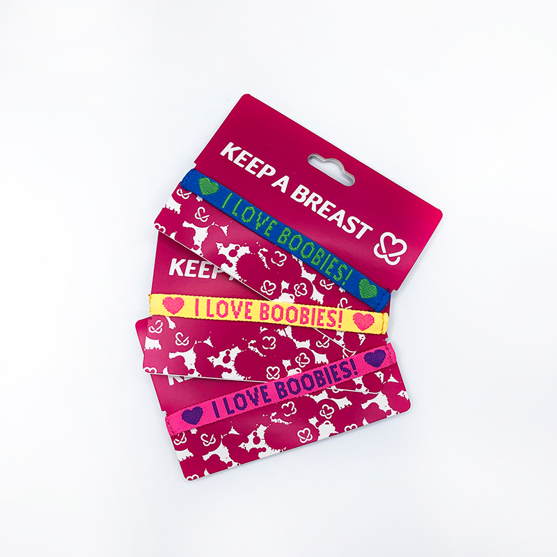 i love boobies! Woven Bracelet Pack Keep A Breast Foundation