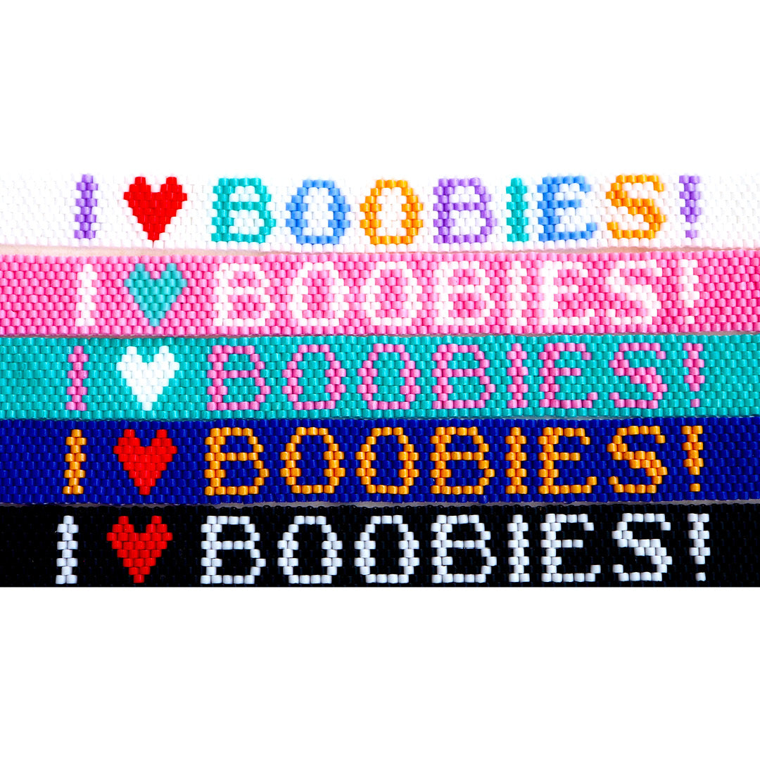 Bunny Shapiro X Keep A Breast i love boobies! Stitch Bracelet