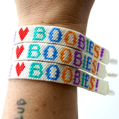 Bunny Shapiro X Keep A Breast i love boobies! Stitch Bracelet