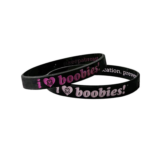 i love boobies! Mini Bracelets Gothic 2-Pack