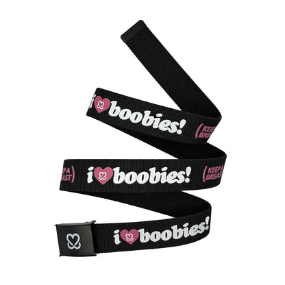 i love boobies! Black Web Belt