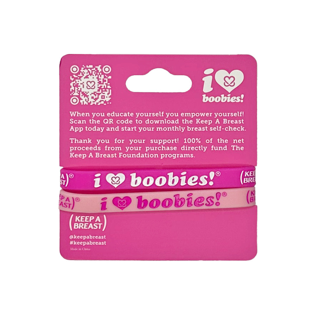 i love boobies! Mini Cutie Pink Bracelet Pack