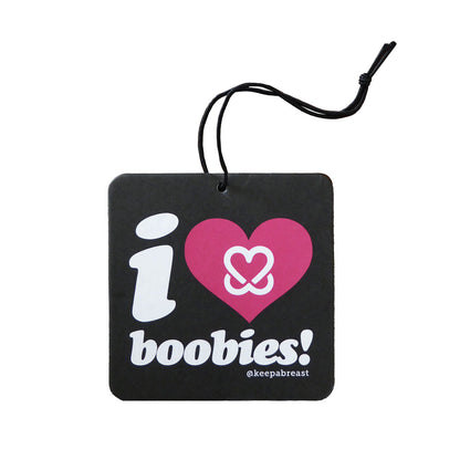 i love boobies! Air Freshener - Black