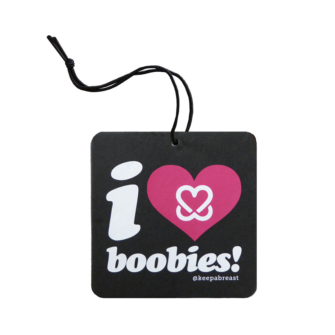 The i love boobies! Air Freshener BLACK