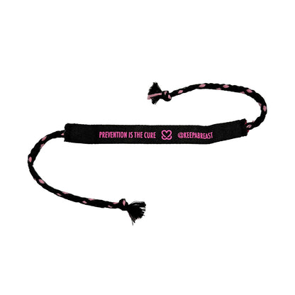 i love boobies! Woven Bracelet - Black Berry