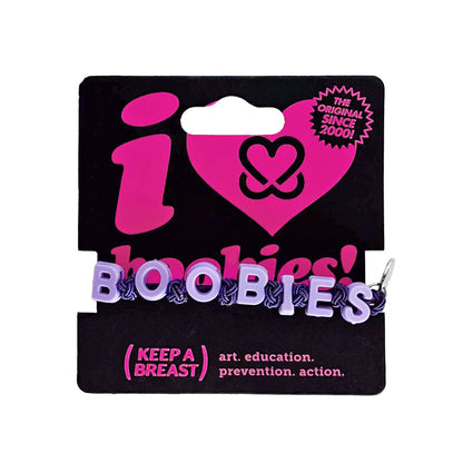 i love boobies! Purple Pull-Tie Bracelet