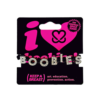i love boobies! Bling Pull-Tie Bracelet