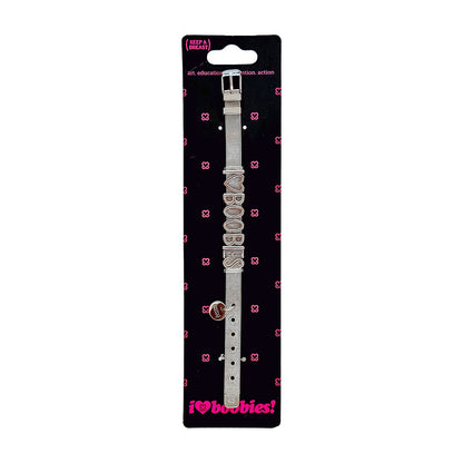 i love boobies! Silver Belt Bracelet