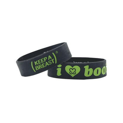 i love boobies! Black Green Classic Bracelet Pack