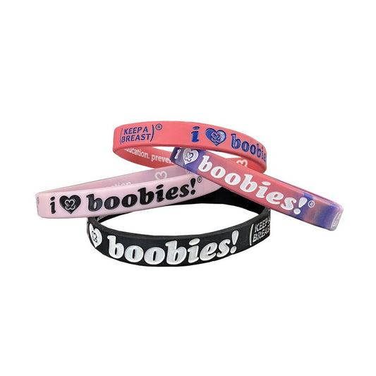 i love boobies! Mini Bracelet 4-Pack