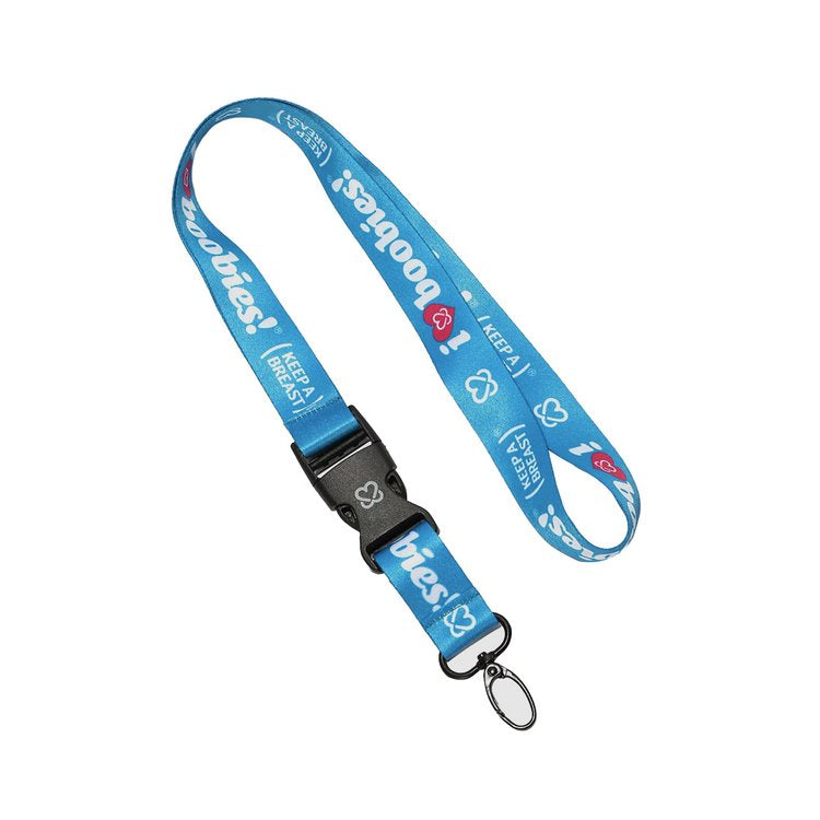 i love boobies! Sky Blue Lanyard - Keep A Breast Foundation