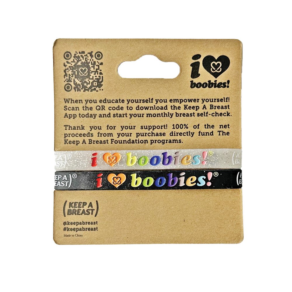 LIMITED EDITION i love boobies! PRIDE Mini Bracelets 2-Pack