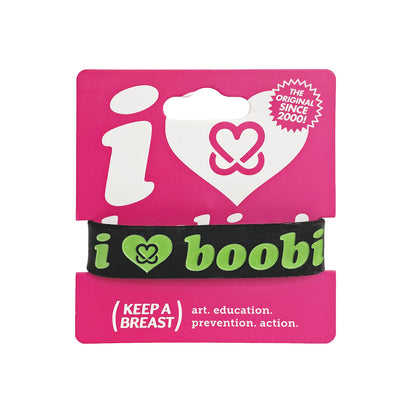i love boobies! Black Green Classic Bracelet