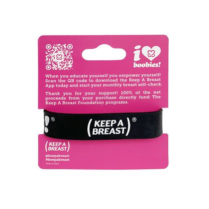i love boobies! Black White Classic Bracelet